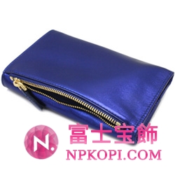 ミュウミュウ MIU MIU 三つ折り財布 財布 サイフ メタリックブルー 5M1097-LAME-BLUETTE